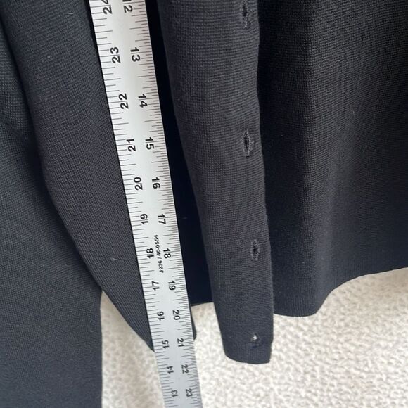J Crew Cardigan Sweater in Tencel Lyocell Womens Large Black - Picture 4 of 8